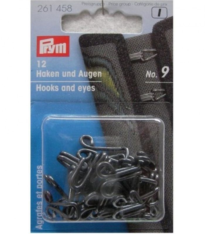 Крючки и петли для курток, цв.черный PRYM 261458