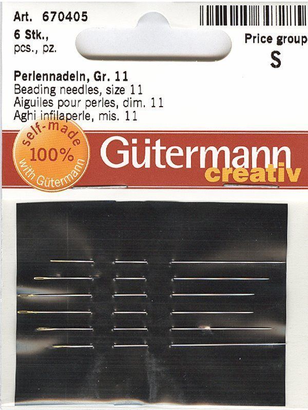 Иглы для бисера №11 (6шт) Guterman 670405