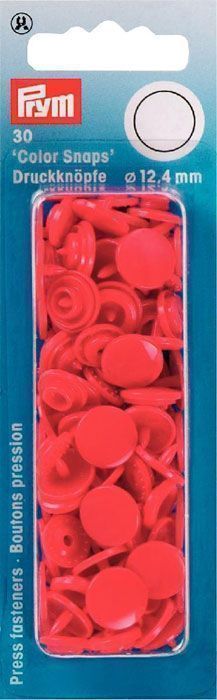 Кнопки Color Snaps цвет красный 12,4мм 30 шт в уп PRYM 393138