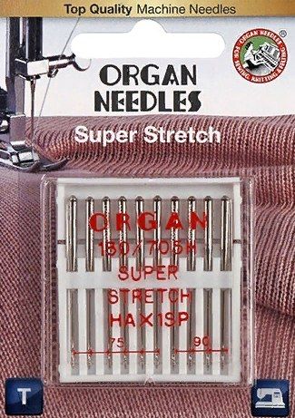 Иглы ORGAN супер стрейч 10/75-90 Blister