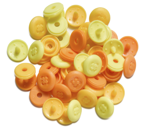 Набор кнопок "Color Snaps Mini" с имитацией стежка, диаметр 9мм, 36шт в наборе PRYM 393602
