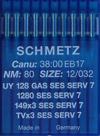Иглы Schmetz UY128 GAS SES SERV №80 10 шт | Фото 1
