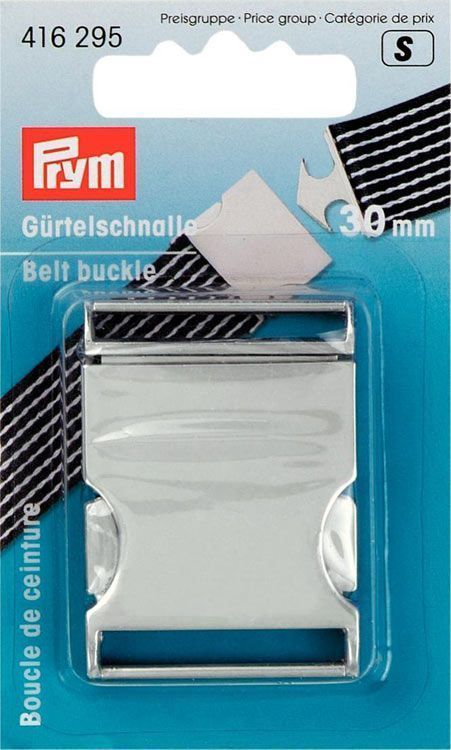 Пряжка для ремня, ширина 30мм, металл, матовый/серебристый PRYM 416295