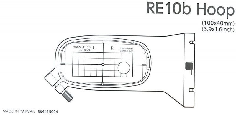 Пяльца RE10b для Janome MC500e, Elna 830 eXpr арт. 864-415-004