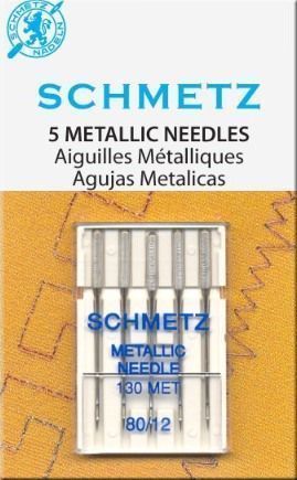 Иглы для металлизированных нитей Schmetz 130 MET NM 80, 5 шт