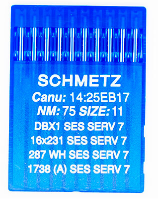 Иглы Schmetz DBx1 (1738) SES SERV7 №75 10 шт