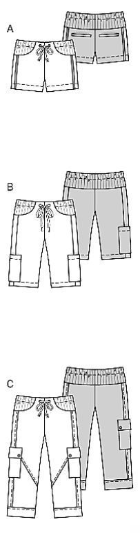 Выкройка Burda 9388 - Детские штаны, шорты